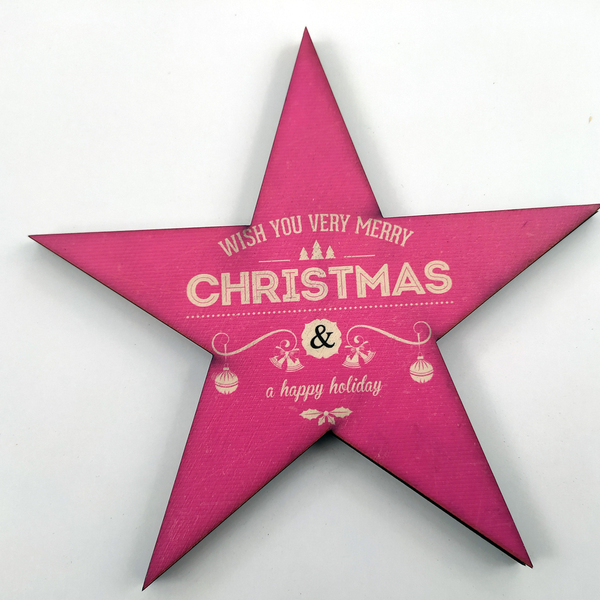 Χριστουγεννιατικο αστερι απο ξυλο κοντρα πλακε,15x15,σε 4 χρώματα - ξύλο, αστέρι, διακοσμητικά, χριστουγεννιάτικα δώρα - 4