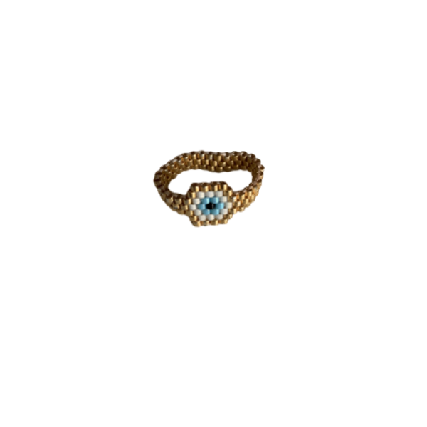 Δαχτυλίδι miyuki σε σχήμα μάτι - χάντρες, μικρά, σταθερά