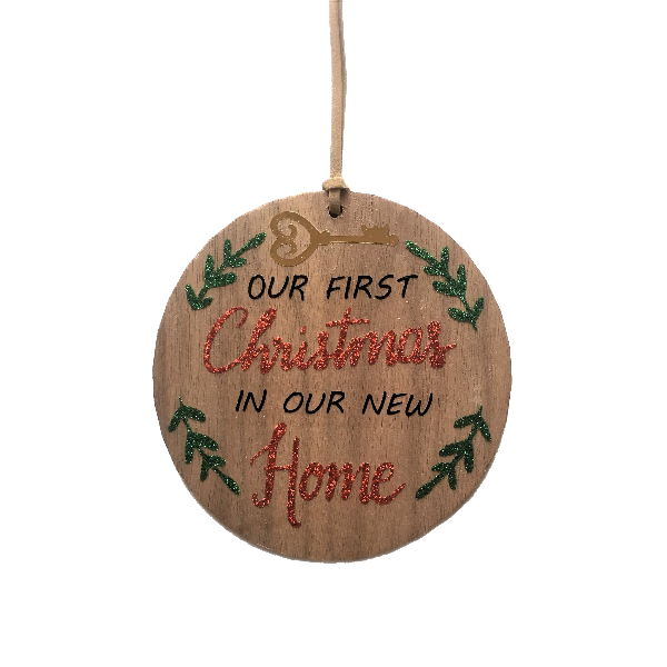 στολίδι Χριστούγεννα στο νέο σπίτι - ξύλο, δώρο, στολίδια - 3