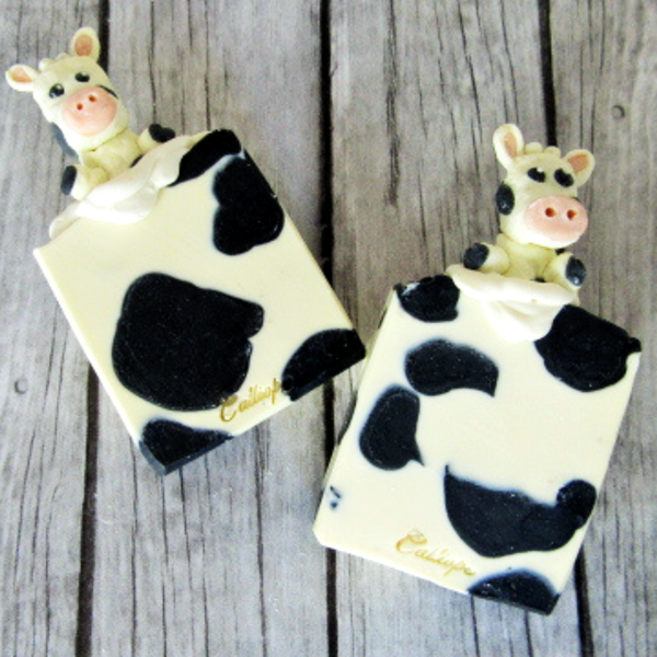 Σαπούνι αγελαδίτσα cow soap vegan, με γάλα αμυγδάλου - animal print, χεριού, vegan friendly, σώματος - 2
