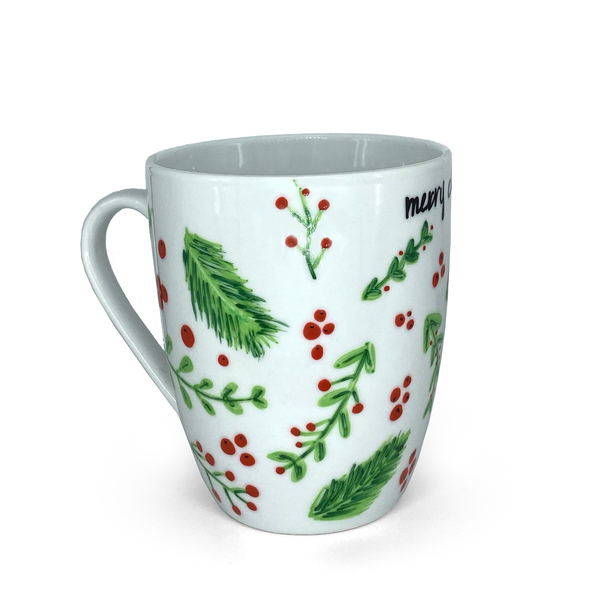 Πορσελάνινη κούπα ♥ Merry Christmas - γυαλί, πορσελάνη, χριστουγεννιάτικο, κούπες & φλυτζάνια - 3