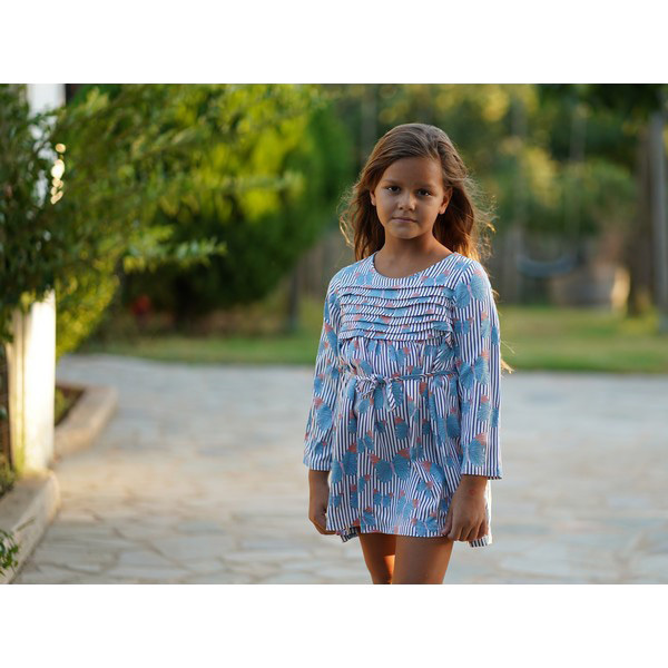 Φόρεμα παιδικό με πεταλούδες - ριγέ, κορίτσι, πεταλούδες, παιδικά ρούχα