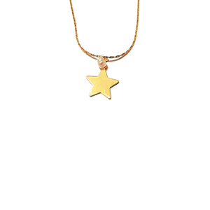 Χειροποίητο κολιέ με αστέρι «yellow gold star charm with pearl» - ασήμι, charms, επιχρυσωμένα, ασήμι 925 - 2