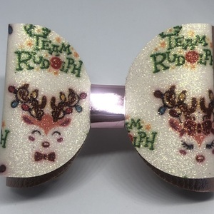 Χριστουγεννιάτικο λαστιχάκι μαλλιών «Team Rudolf» - λαστιχάκι, χριστουγεννιάτικα δώρα, αξεσουάρ μαλλιών