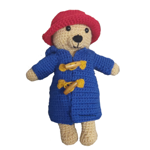 Πλεκτό αρκουδάκι με παλτό και καπέλο - δώρο, λούτρινα, αρκουδάκι, πλεκτή, δώρα για μωρά - 2