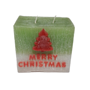 Κερί δίχρωμο ξυστό με Χριστουγεννιάτικες Ευχές. - δέντρα, αρωματικά κεριά, χριστουγεννιάτικα δώρα, κεριά & κηροπήγια