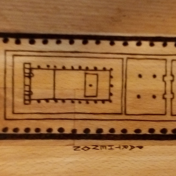Χειροποίητο Ξύλο Κοπής με αρχαίο ελληνικό μοτίβο-θέμα - ξύλο, χειροποίητα, ξύλα κοπής, είδη σερβιρίσματος - 4
