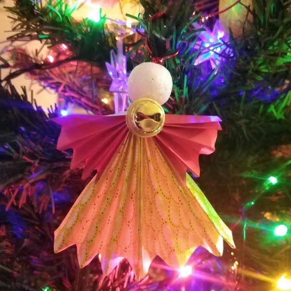 Στολιδάκια Αγγελάκια Origami Festive - χριστουγεννιάτικα δώρα, αγγελάκι, στολίδια - 2