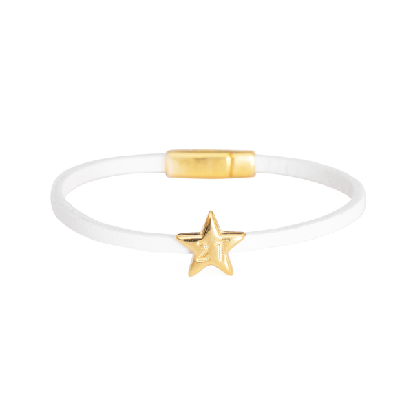 Βραχιόλι Γούρι '21 Επίχρυσο "Lucky Star" - charms, επιχρυσωμένα, αστέρι, σταθερά, γούρια - 4