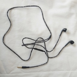 ακουστικά μαύρα ασημί μεταλλιζέ λούρεξ - 5