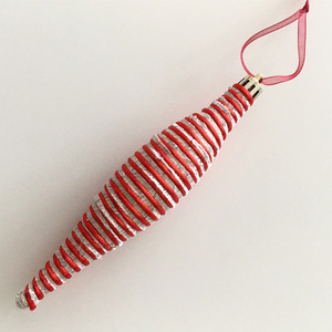 Μοναδικό Χριστουγεννιάτικο στολίδι με μετάξι και βαμβάκι - χριστουγεννιάτικο, στολίδι δέντρου, στολίδια - 5