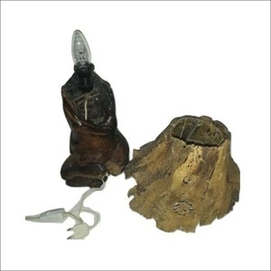 Πορτατίφ Ξύλινο με Καπέλο από Αποξηραμένο Φύλλο Φραγκοσυκιάς - ξύλο, πορτατίφ, διακόσμηση - 3