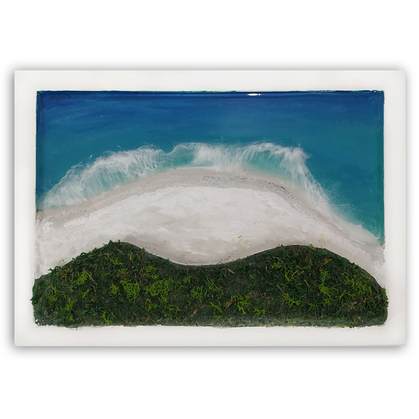 Τρισδιάστατη παραλία με υγρό γυαλί - πίνακες & κάδρα, πίνακες ζωγραφικής