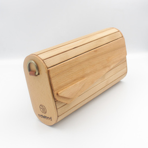 Ξύλινη τσάντα με φυσικό ξύλο οξιάς - ξύλο, clutch