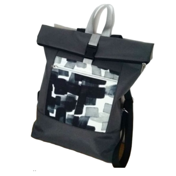 Oryn Backpack in charcoal (τσάντα πλάτης) - ύφασμα, πλάτης, μεγάλες, all day, πάνινες τσάντες