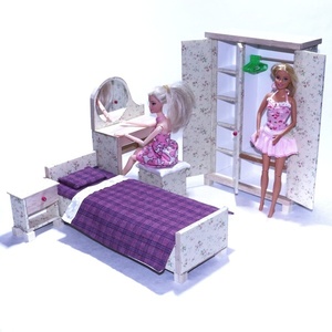 Vintage Double bed set scale 1:6 (size barbie) - 3