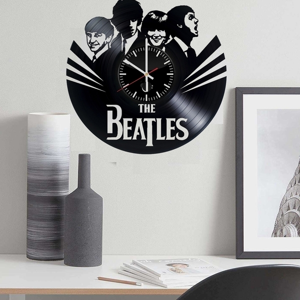 The BEATLES Borderless Rock Band Vinyl Record Wall Clock - τοίχου, διακοσμητικά, επιτραπέζια - 2