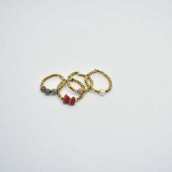Χειροποίητο δαχτυλίδι με χρυσούς αιματίτες - ημιπολύτιμες πέτρες, σταθερά, φθηνά
