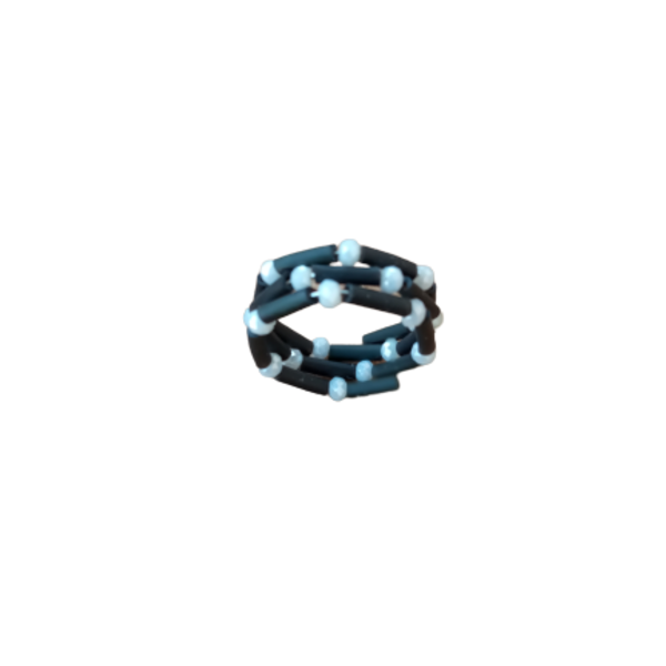 Δαχτυλίδι σπιράλ με άσπρα ταγιέ κρύσταλλα - χάντρες, boho, αυξομειούμενα, φθηνά