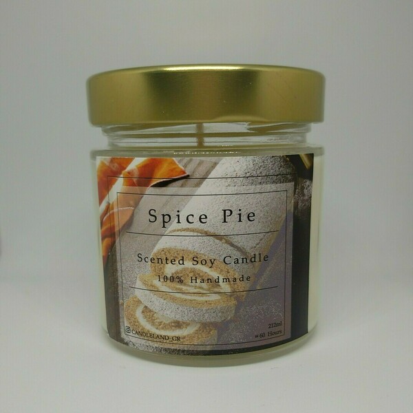 Spice Pie 100% Soy Scented Candle 212ml - αρωματικά κεριά, αρωματικό, σόγια, κερί σόγιας