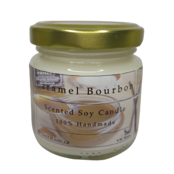 Caramel Bourbon 100% Soy Candle 106ml - κερί, αρωματικά κεριά, σόγια, κερί σόγιας