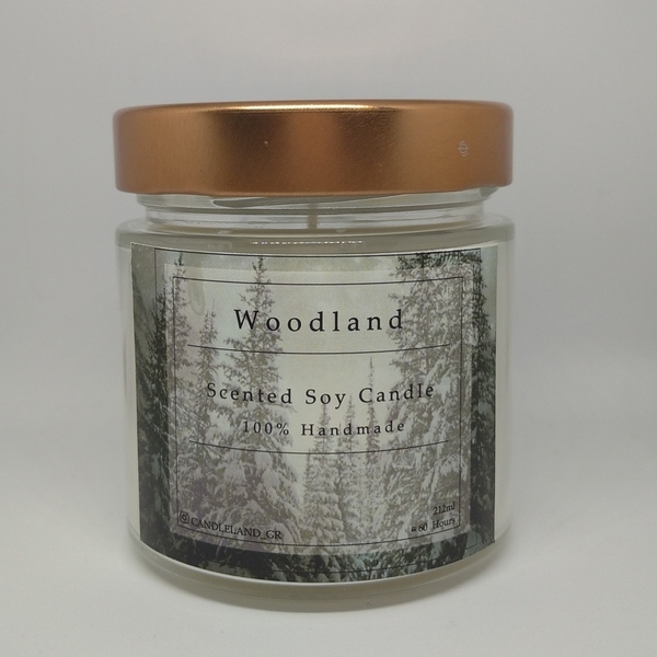 Woodland 100% Soy Candle 212ml - αρωματικά κεριά, σόγια, κερί σόγιας