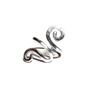 Χειροποίητο Δαχτυλίδι - Wire wrapped Ring with Loops - ιδιαίτερο, δώρο, boho, αυξομειούμενα
