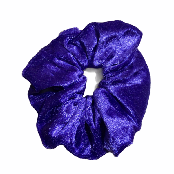 Handmade Scrunchie Purple Velvet. - λαστιχάκια μαλλιών