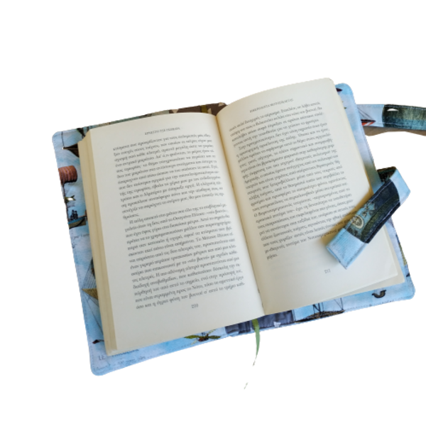 Θήκη βιβλίου υφασμάτινη μαγνητικό κούμπωμα ΑΕΡΟΣΤΑΤΑ - απαραίτητα καλοκαιρινά αξεσουάρ, θήκες βιβλίων, δώρα για δασκάλες - 2