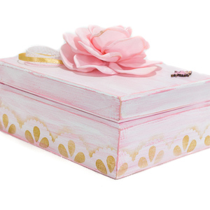 ΧΕΙΡΟΠΟΙΗΤΟ ΚΟΥΤΙ «FAIRY» - κορίτσι, λουλούδια, οργάνωση & αποθήκευση, νεράιδα, δώρα γενεθλίων, κουτιά αποθήκευσης - 2