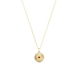 Κολιέ Επίχρυσο "Boho Circle" - charms, επιχρυσωμένα, ασήμι 925, φλουριά - 3