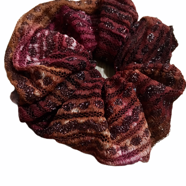 Handmade Scrunchie Cherry Glitter. - λαστιχάκια μαλλιών - 2