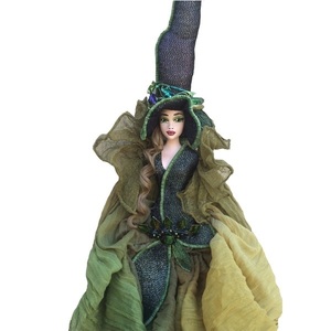 Διακοσμητική Κούκλα "Πράσινη Μάγισσα" ύψος 90 εκ. - ύφασμα, διακόσμηση, διακοσμητικά, διακόσμηση σαλονιού, κούκλες