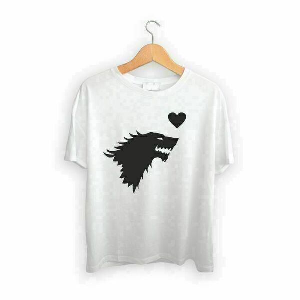 Set κοντομάνικα t-shirt got valentine λευκό & μαύρο - βαμβάκι, personalised