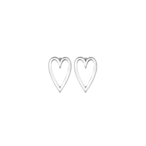 Mini Καρφωτά Σκουλαρίκια "Καρδιά" - καρδιά, επάργυρα, καρφωτά, μικρά, δώρα αγίου βαλεντίνου - 2