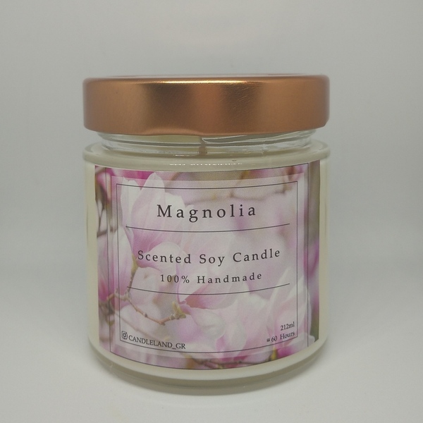 Magnolia 100% Soy Candle 212ml - αρωματικά κεριά