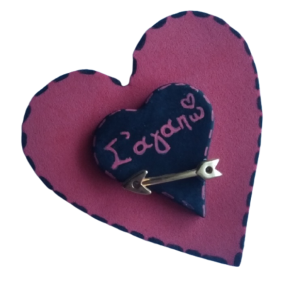 Πρωτότυπο Δώρο Αγάπης Αγίου Βαλεντίνου Μαγνητάκι - καρδιά, πηλός, διακοσμητικά, πρωτότυπα δώρα, μαγνητάκια