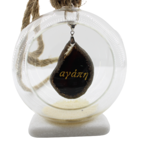 Διακοσμητική μπάλα in corde - ημιπολύτιμες πέτρες, γυαλί, αγάπη, διακοσμητικά, δώρα αγίου βαλεντίνου - 4