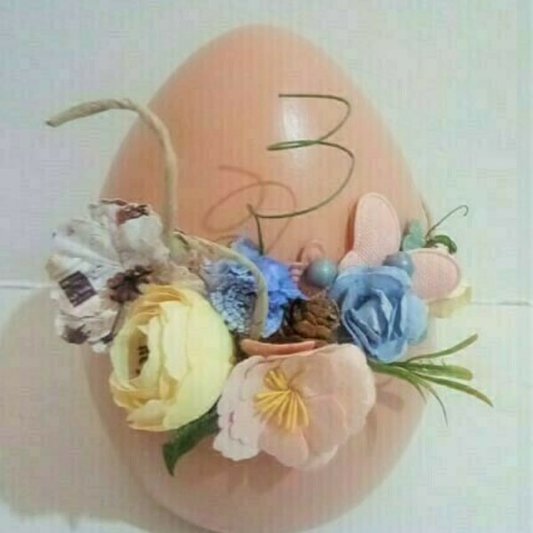 Πασχαλινό αυγό κεραμικό, μη ανοιγόμενο - κορίτσι, διακοσμητικά, πασχαλινά αυγά διακοσμητικά, για παιδιά, πασχαλινά δώρα - 3