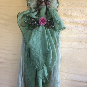 Διακοσμητική Κούκλα "Fairy DFSN" ύψος 60 εκ. σε χρώμα μέντας και πράσινο - διακόσμηση, διακοσμητικά, διακόσμηση σαλονιού, κούκλες - 4