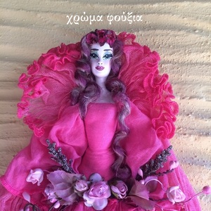 Διακοσμητική Κούκλα "Fairy DFSN" ύψος 60 εκ. σε χρώμα ροζ και φούξια - δώρο, διακόσμηση, διακοσμητικά, διακόσμηση σαλονιού, κούκλες - 5