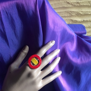 Χρωματιστό δαχτυλίδι "Stop"από αρζαντό - αλπακάς, μικρά, boho, αυξομειούμενα, φθηνά - 2