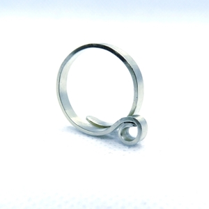Δαχτυλίδι μεταλλικό από αλπακά με σπείρα - αλπακάς, μικρά, αυξομειούμενα, φθηνά