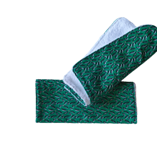 Πανάκια φροντίδας με σχέδιο Green leaves - δώρο, βρεφικά, πετσέτες
