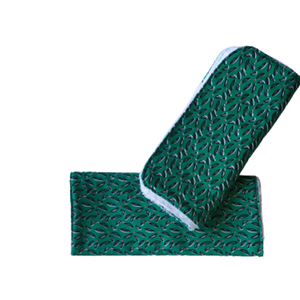 Πανάκια φροντίδας με σχέδιο Green leaves - δώρο, βρεφικά, πετσέτες - 2