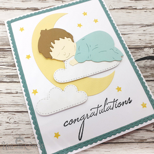 Ευχετήρια κάρτα για νεογέννητο - κορίτσι, αγόρι, βρεφικά, αναμνηστικά, γέννηση, ευχετήριες κάρτες - 2