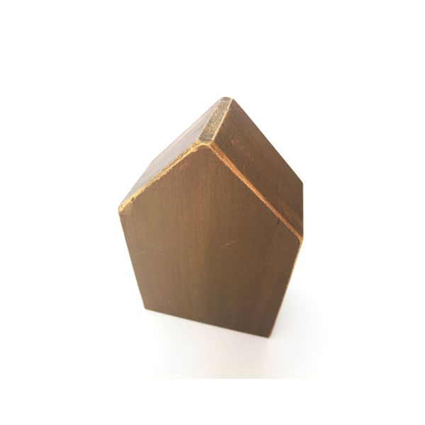 Επιτραπέζιο ξύλινο διακοσμητικό σπιτάκι γούρι μπρονζέ 2022 12×8×4εκ.πάχος - καρδιά, δώρο, διακοσμητικά, ξύλινα διακοσμητικά - 4