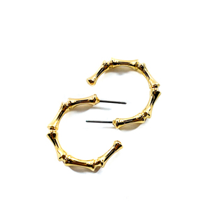 σκουλαρίκια κρίκος με ανάγλυφο σχέδιο 3εκ. χρυσό - επιχρυσωμένα, κρίκοι, μικρά