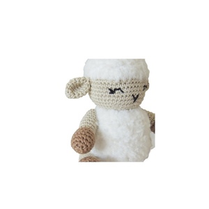 Πλεκτό πρόβατο 18cm - crochet, λούτρινα, amigurumi, δώρο γέννησης - 2