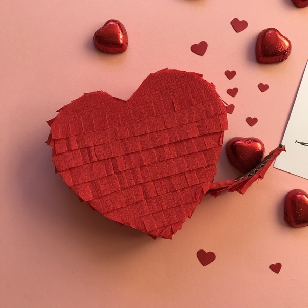 Ευχετήρια κάρτα ρομαντική και καρδιά πινιάτα - καρδιά, επέτειος, κάρτα ευχών, ευχετήριες κάρτες - 4
